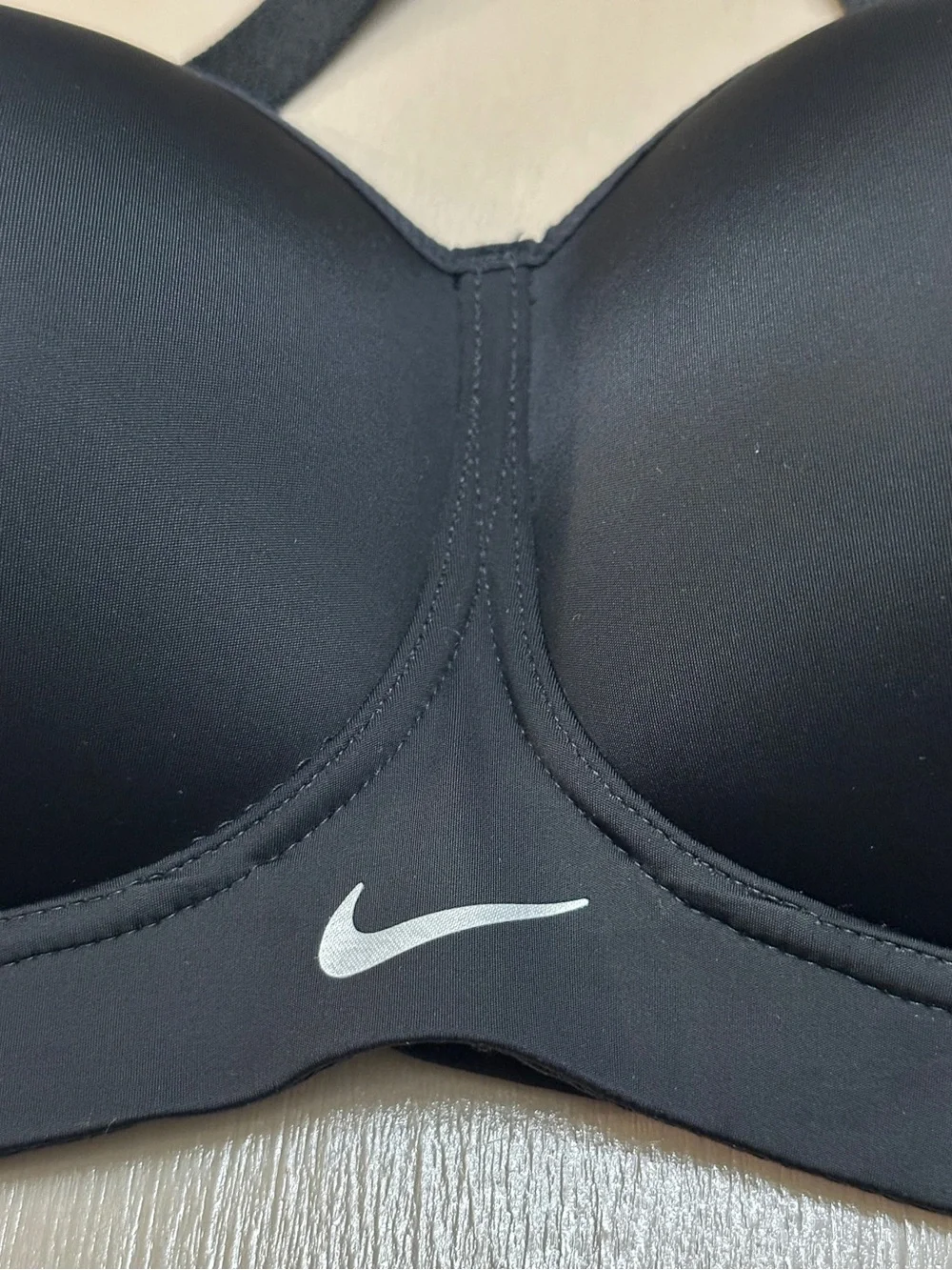 Nike Dri-FIT High Support Molded Sports Bra Black 36C Racerback Padded